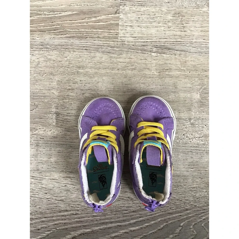 Vans The Simpsons Toddler Size 6.5 Lisa For President Sk8Hi Sneaker Shoes